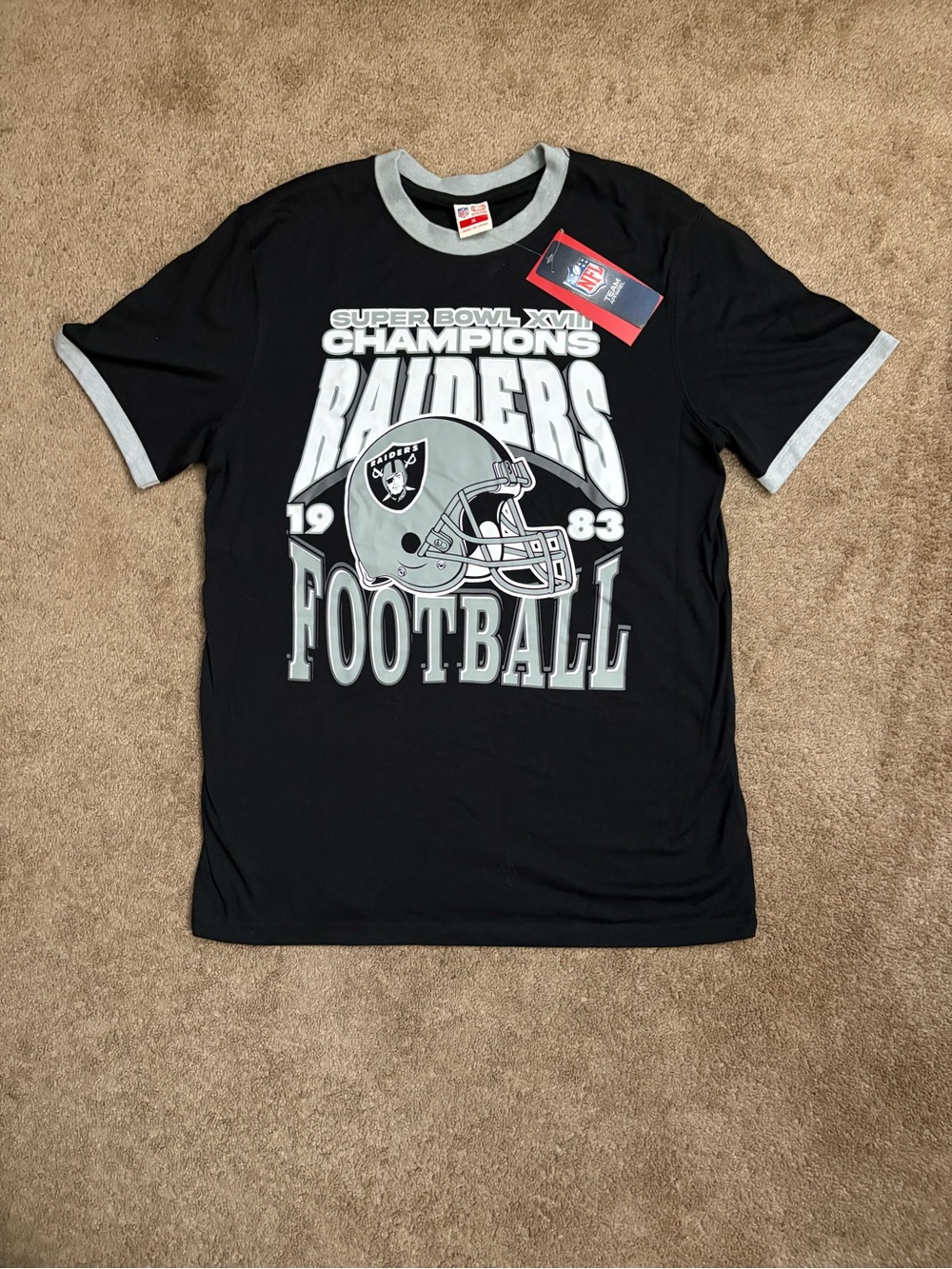Ultra Game Super Bowl XVIII Champions 1983 Las Vegas Raiders Shirt Mens M NFL